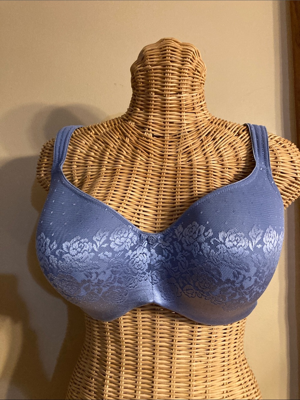Soma‎ Seamless Floral Full-Coverage Bra in Blue 36DDD